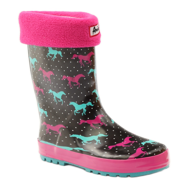 American Club Ponožkové galoše + vložka pro americké koně černá zelená růžový 1 American Club Ponožkové galoše + vložka pro americké koně černá zelená růžový 1