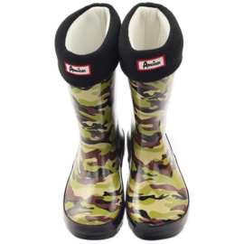 American Club Galoše ponožka + americká camo vložka zelený hnědý černý 4