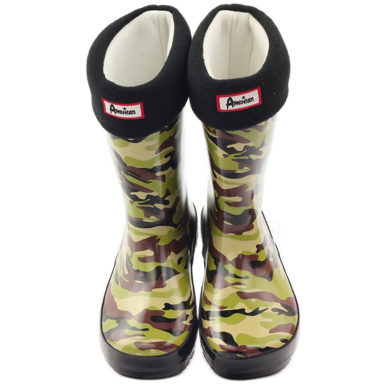 American Club Galoše ponožka + americká camo vložka zelený hnědý černý 4