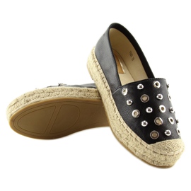 Černé espadrilky 7680 černé černý 2