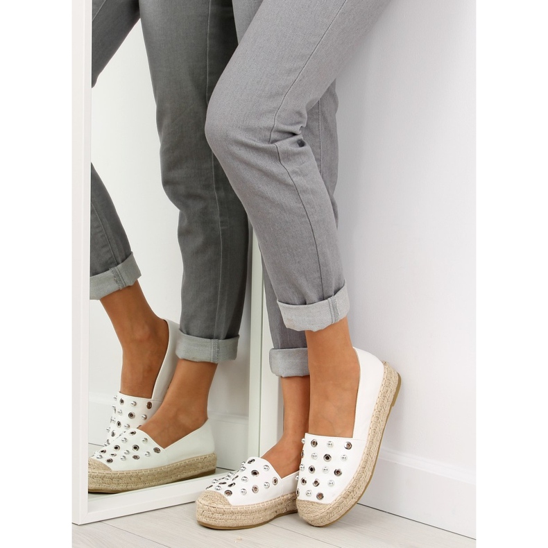 Bílé espadrilky bílé 7680 bílé bílý 1
