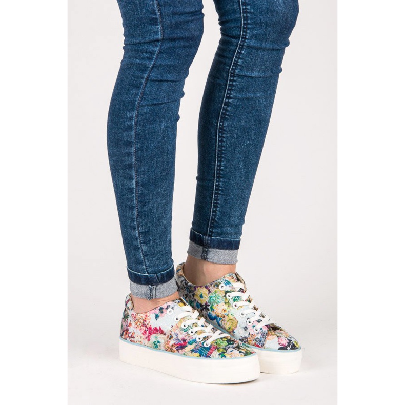Yes Mile Vázané Tenisky S Květinami vícebarevný 1