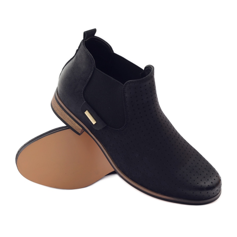 Černé nazouvací boty Filippo Jodhpur černý 3