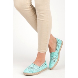 Seastar Mátové krajkové espadrilky zelená 1