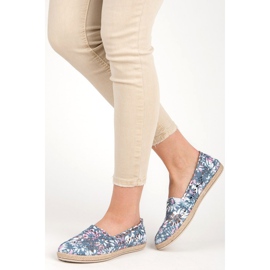Seastar Espadrilky v boho stylu modrý růžový 1