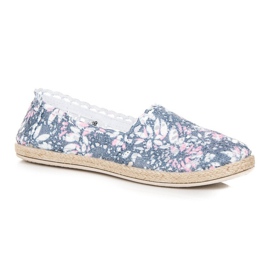 Seastar Espadrilky v boho stylu modrý růžový 4