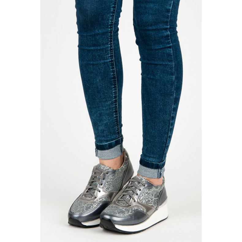 Kylie Sportovní obuv se třpytkami šedá 2 Kylie Sportovní obuv se třpytkami šedá 2