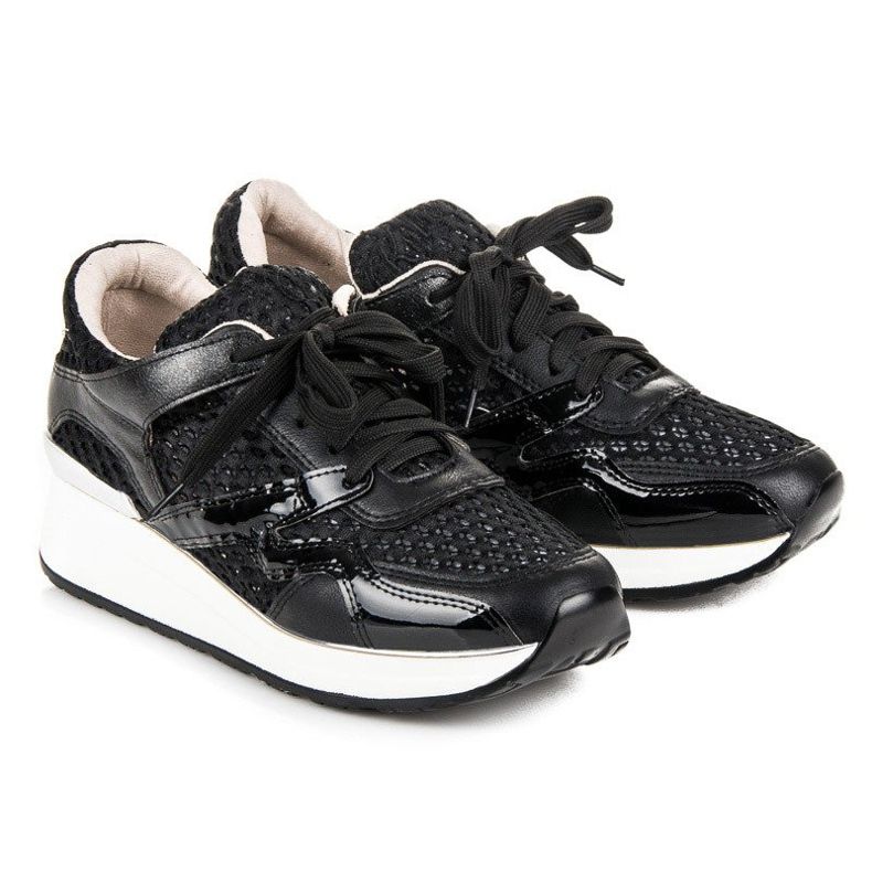 Kylie Černé tenisky se síťovinou černá 1