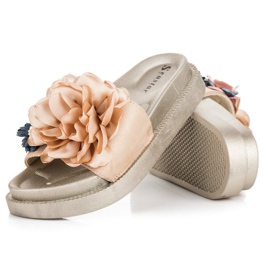 Seastar Dámské pantofle Flowers žlutá 2