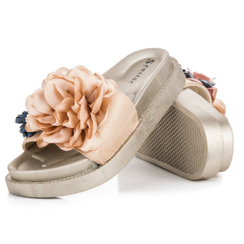 Seastar Dámské pantofle Flowers žlutá 2