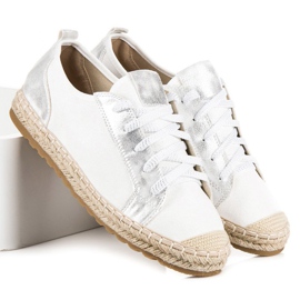 Seastar Šněrovací semišové espadrilky bílý 1