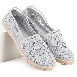 Seastar Šedé krajkové espadrilky šedá 1
