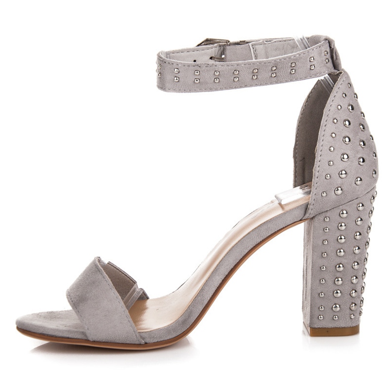 Seastar Semišové sandály na sloupku šedá 1