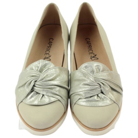 Caprice lodičky polobotky dámské boty 24607 béžový zlatý 4