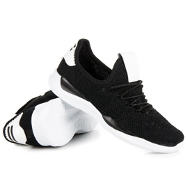 Černé nazouvací sportovní boty černý 1