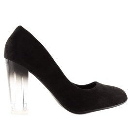 Lodičky na vysokém podpatku ombre black 889-6 Black černý 1