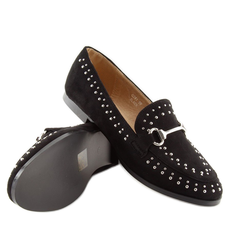 Black Dámské černé mokasíny G241 Black černý 1