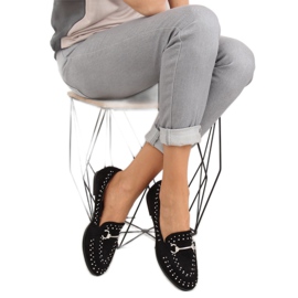 Black Dámské černé mokasíny G241 Black černá 2