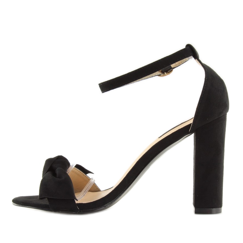 Černé sandály na vysokém podpatku 118-11 černá 1