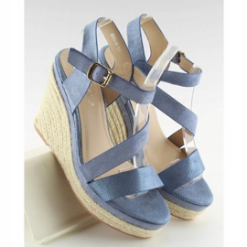 Modré espadrilky na klínech, modré 333-8 Modré modrý 2