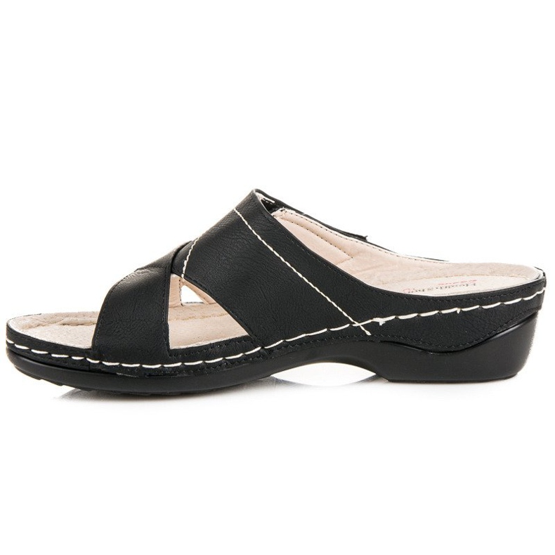 Hasby Pohodlné letní pantofle černá 1