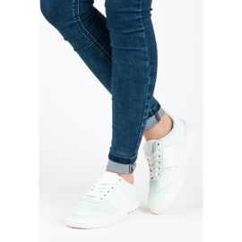 Sport Semišové tenisky bílý zelený 1