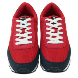 American Club Americké červené pánské sportovní boty se zavazováním námořnická modrá 4