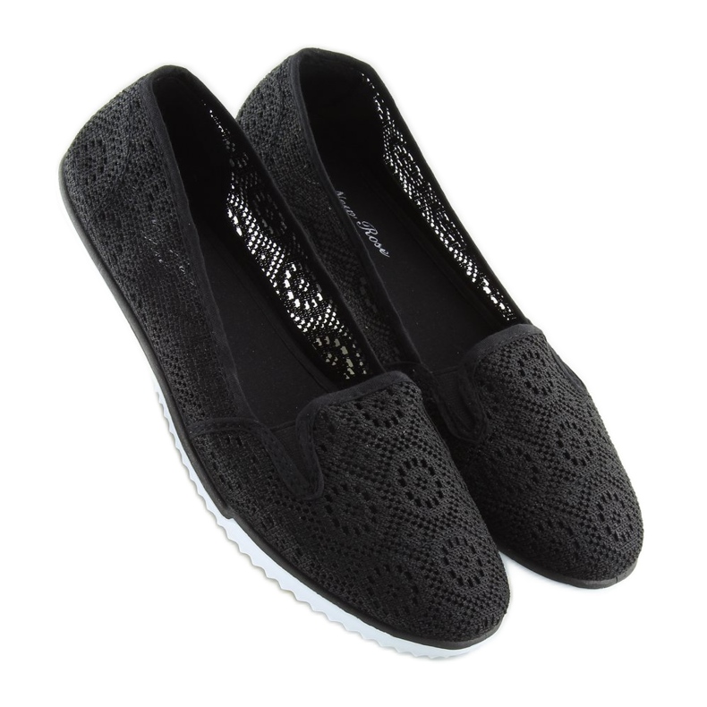 Černá krajka slipony MN70 černá černý 1