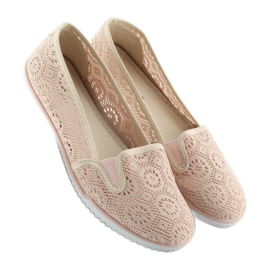 Růžová krajka slipony MN70 Pink růžový 1 Růžová krajka slipony MN70 Pink růžový 1