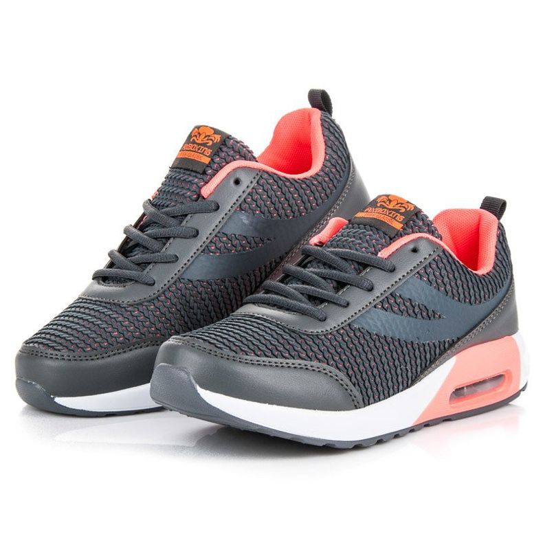 Ax Boxing Módní sportovní obuv šedá růžový 2