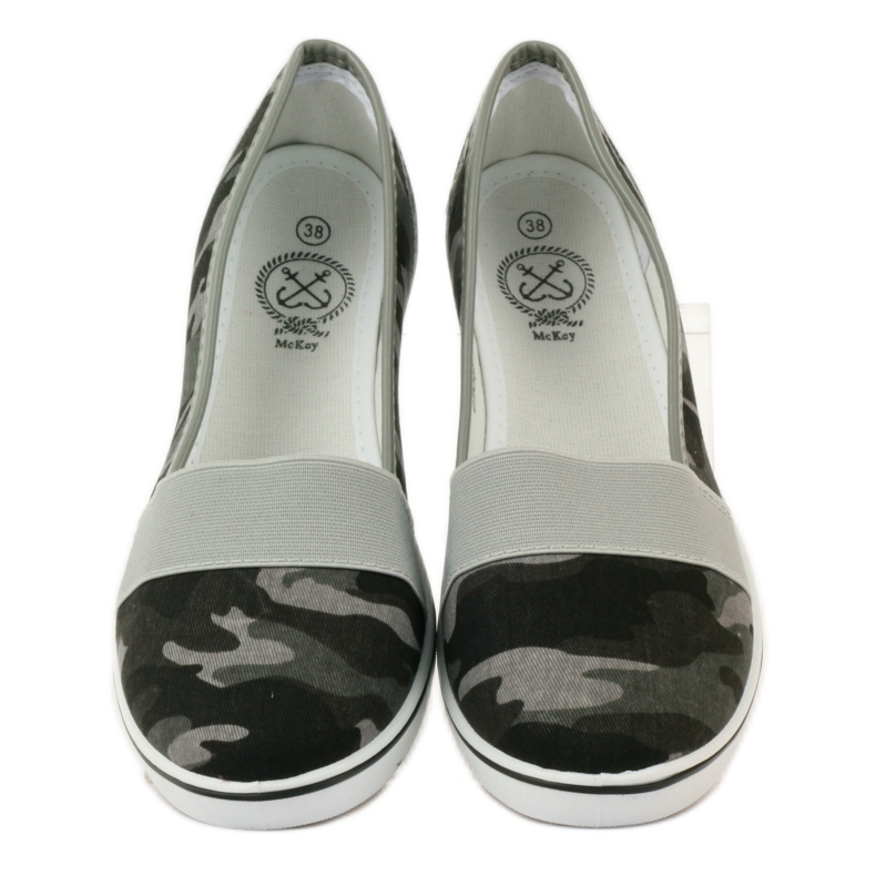 Camo tenisky na klínovém podpatku Mckey 182 zelená 4