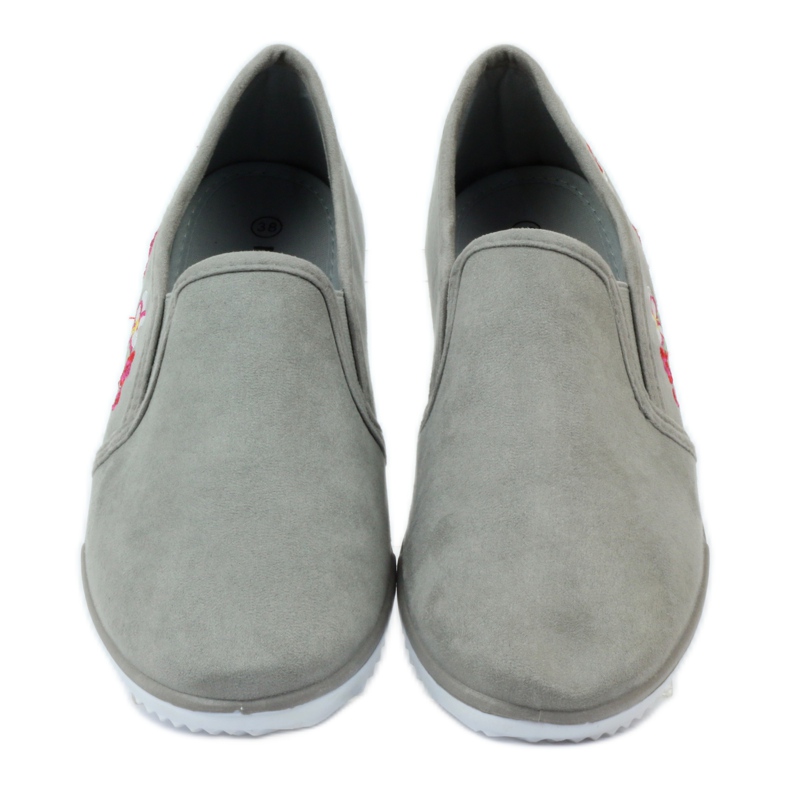 Květinové semišové tenisky Mckey 180 šedá 4