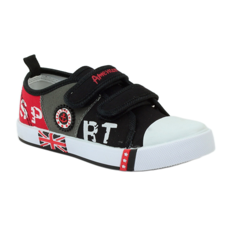 American Club Americké dětské tenisky kožené tenisky červené šedá černá 1