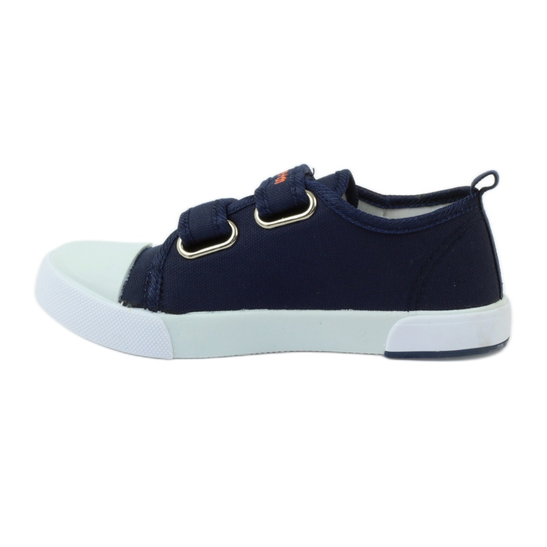 American Club Americké tenisky sneakers kožená stélka námořnická modř šedá pomerančový 2