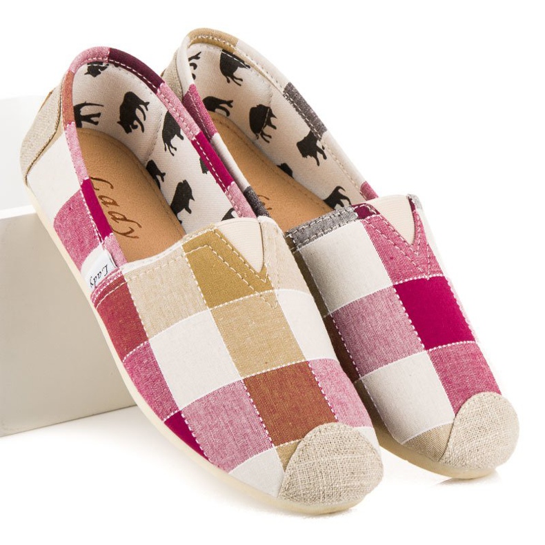 L. Day Pohodlné kostkované espadrilky vícebarevný 1