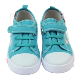 American Club Americké tenisky srdce s koženou stélkou zelená modrý 4