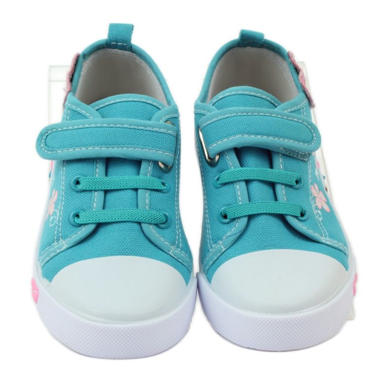 American Club Americké tenisky srdce s koženou stélkou zelená modrý 4