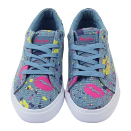 American Club Džínové tenisky tenisky v amerických ústech modrý 4