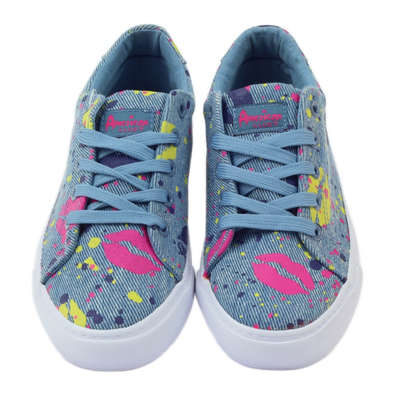 American Club Džínové tenisky tenisky v amerických ústech modrý 4