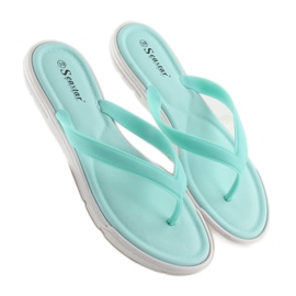 Modré žabky pro ženy CK41P LT.BLUE modrý 2