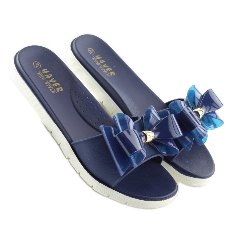 Pantofle meliski modré KM118 navy námořnická modř 2