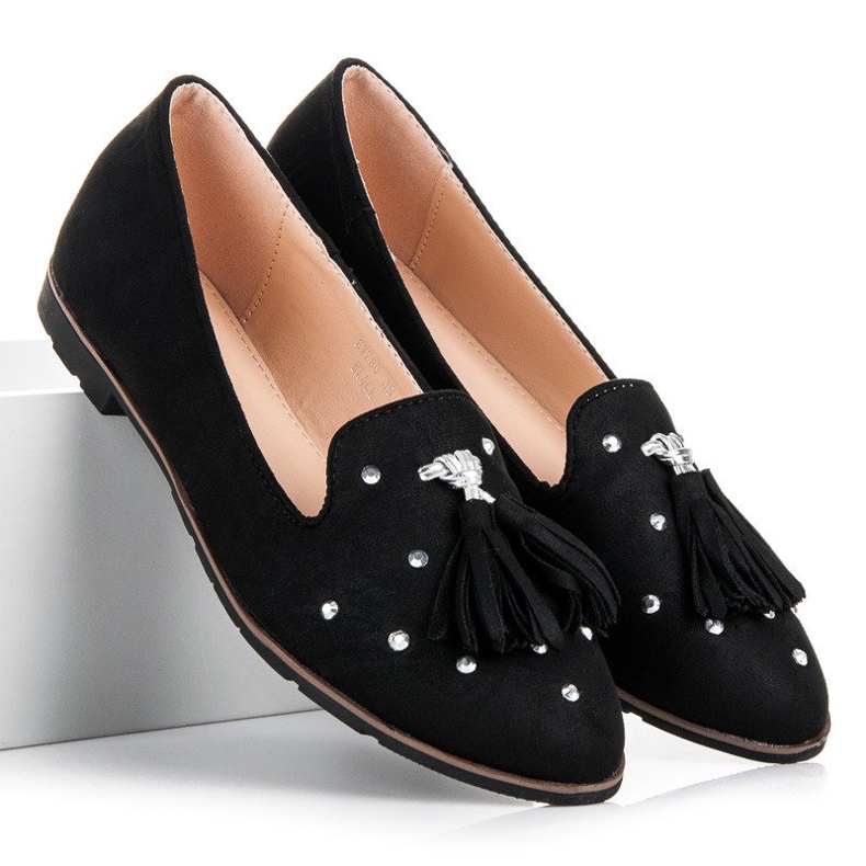 Sergio Todzi Semišové pány s třásněmi černá 1