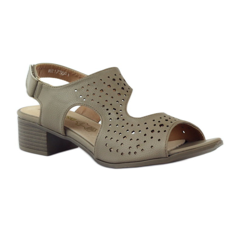 M.Daszyński Kožené sandály Daszyński béžové béžový 1