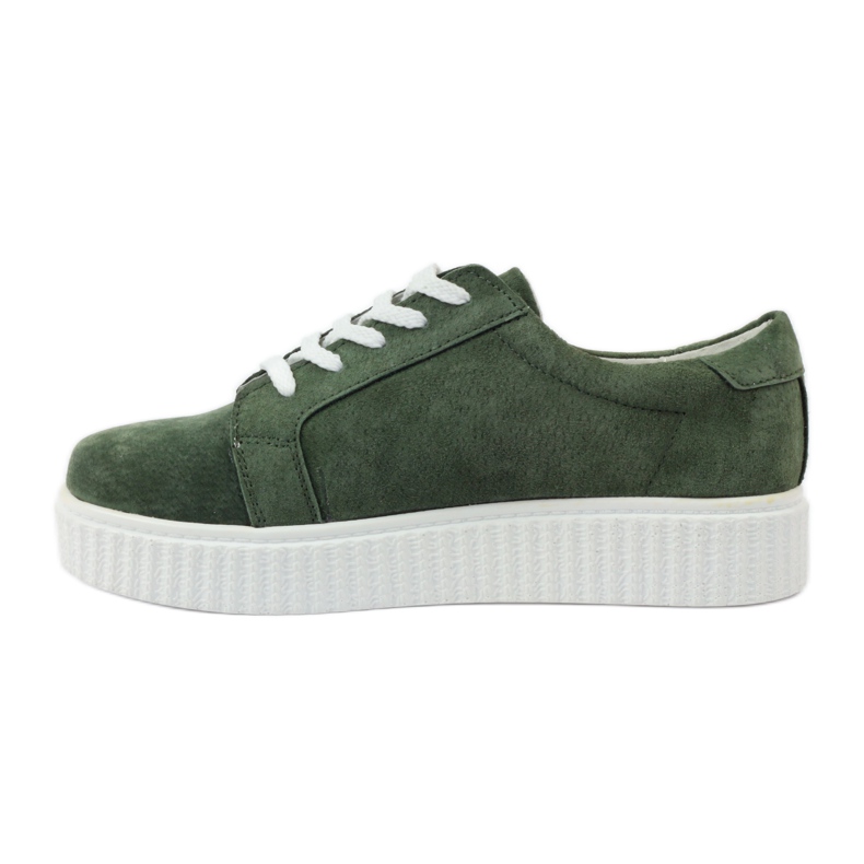 Kožené boty Creepers Filippo 036 zelený 2