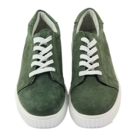 Kožené boty Creepers Filippo 036 zelený 4