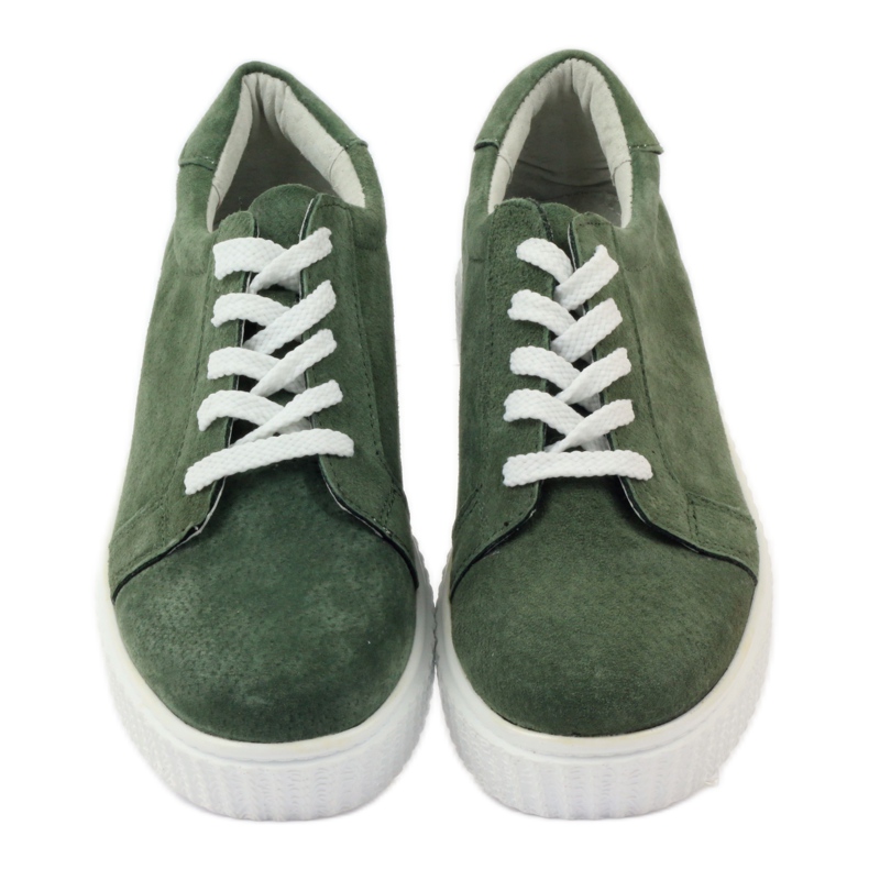 Kožené boty Creepers Filippo 036 zelený 4