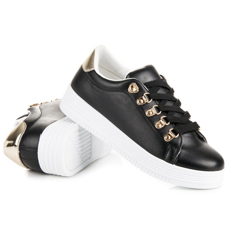 Lovery Stylové sportovní černé tenisky černá žlutá 1 Lovery Stylové sportovní černé tenisky černá žlutá 1