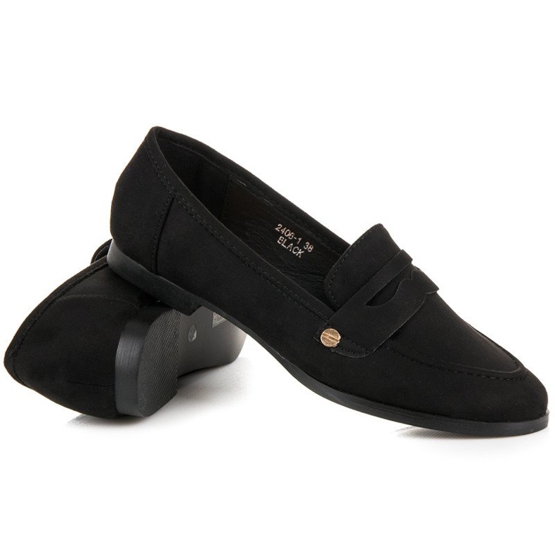 Sweet Shoes Černé nazouvací mokasíny černý 1