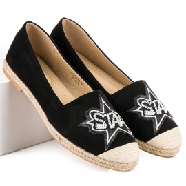 Sweet Shoes Černé semišové espadrilky černý 1