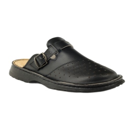 Ortopedické zdravotní černé sandály černá 1